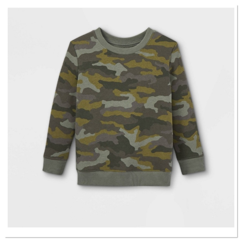 Toddler’s Boys Fleece Crew Neck Pullover Sweatshirt Cat & Jack